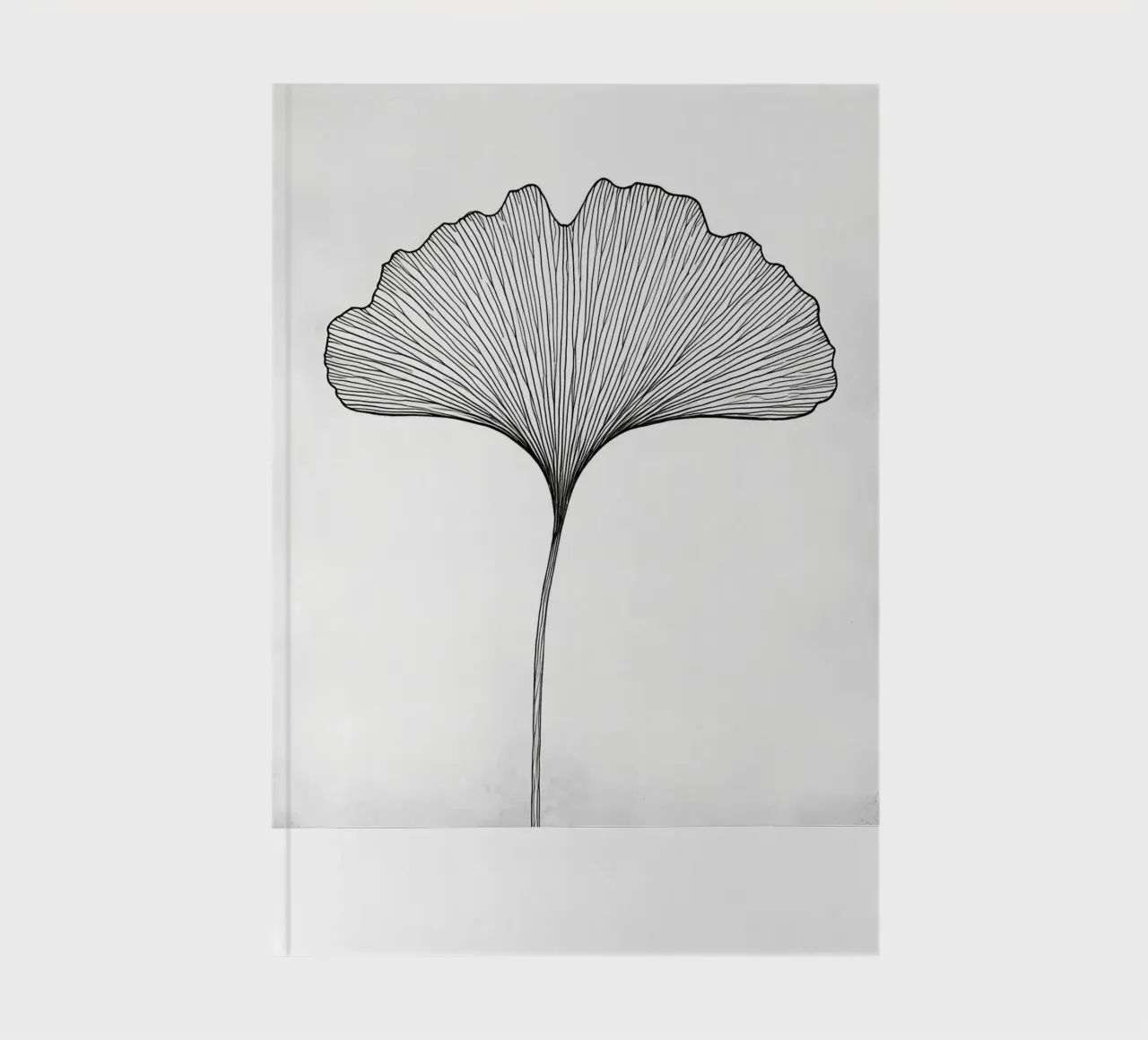 Gecko Leaf Minimalist Line Art Drawing notebook by Viv Line Art