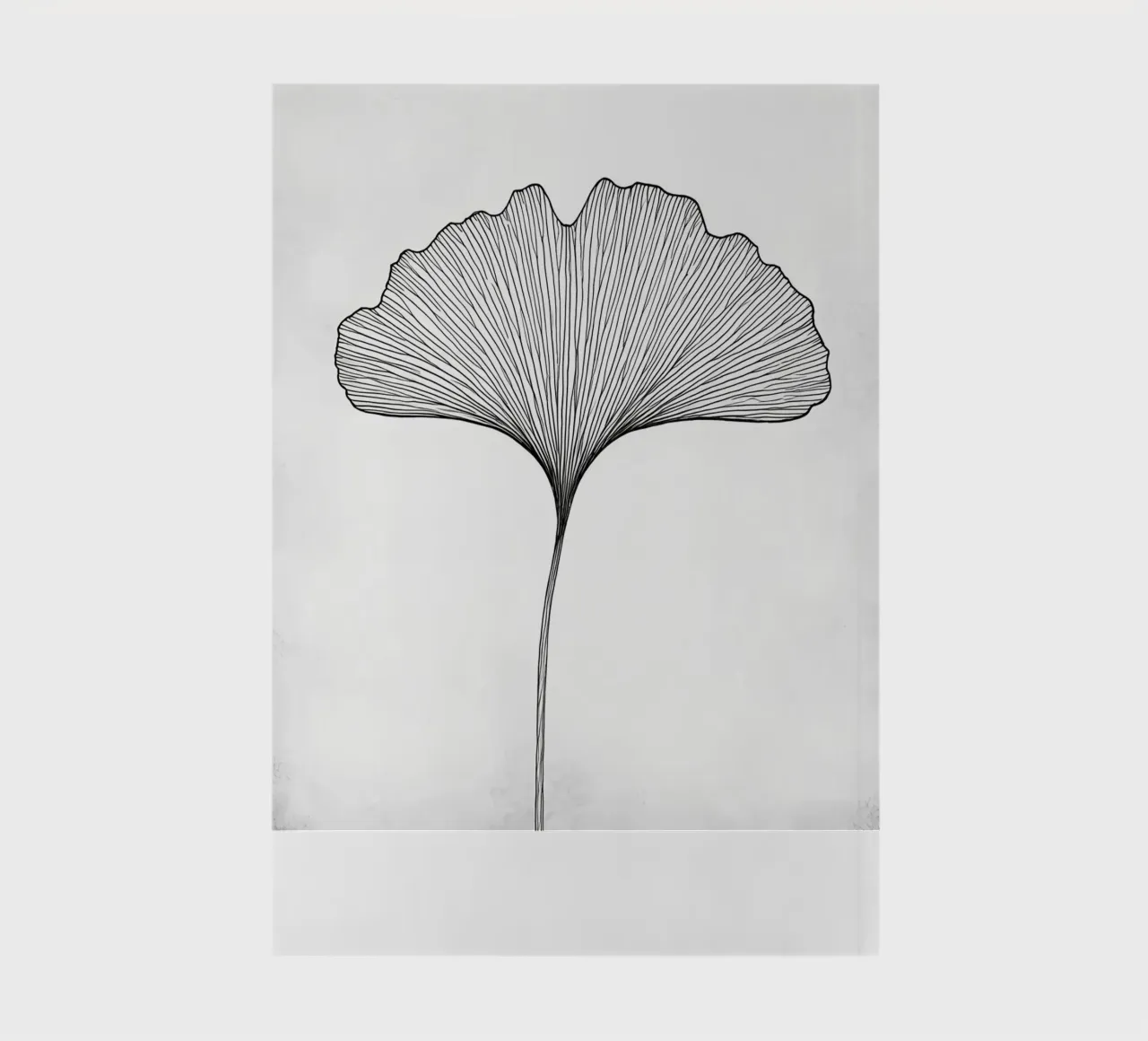 Gecko Leaf Minimalist Line Art Drawing notebook by Viv Line Art