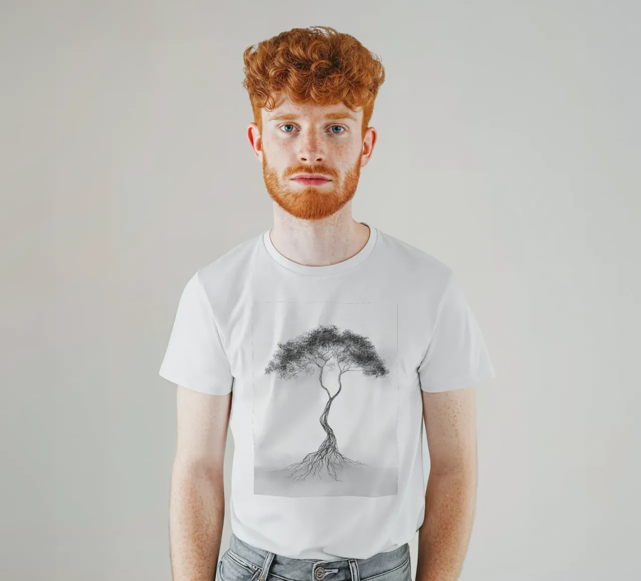 Tree of Life Minimalist Line Art Drawing t-shirt by Viv Line Art