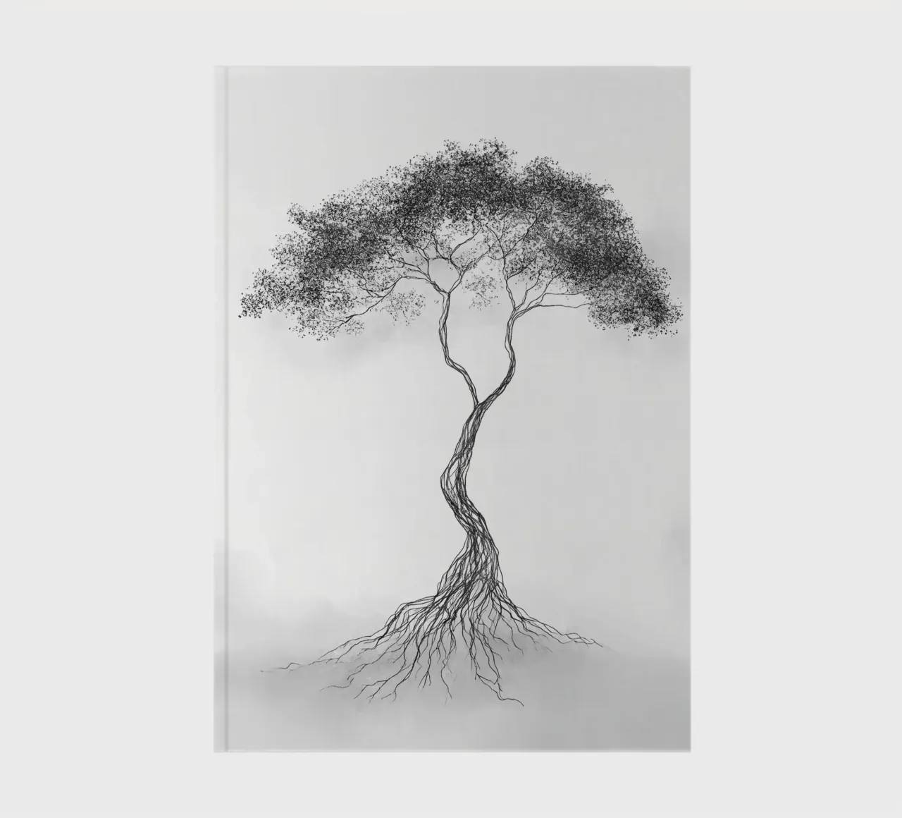 Tree of Life Minimalist Line Art Drawing notebook by Viv Line Art