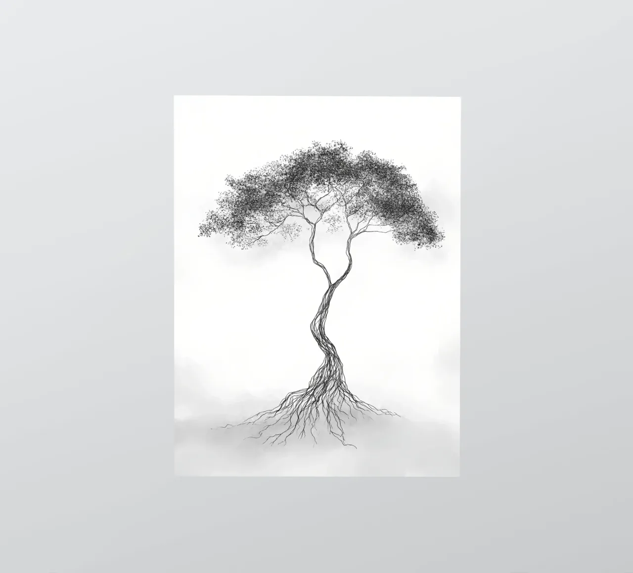 Tree of Life Minimalist Line Art Drawing sticker by Viv Line Art