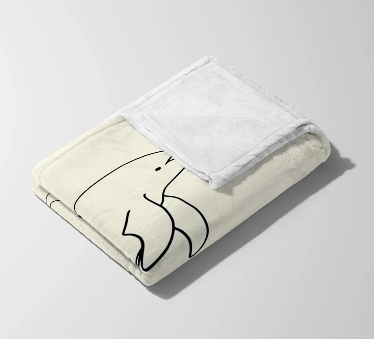 Delphin Springen Minimalist Line Art Zeichnung Fleecedecke von Viv Line Art