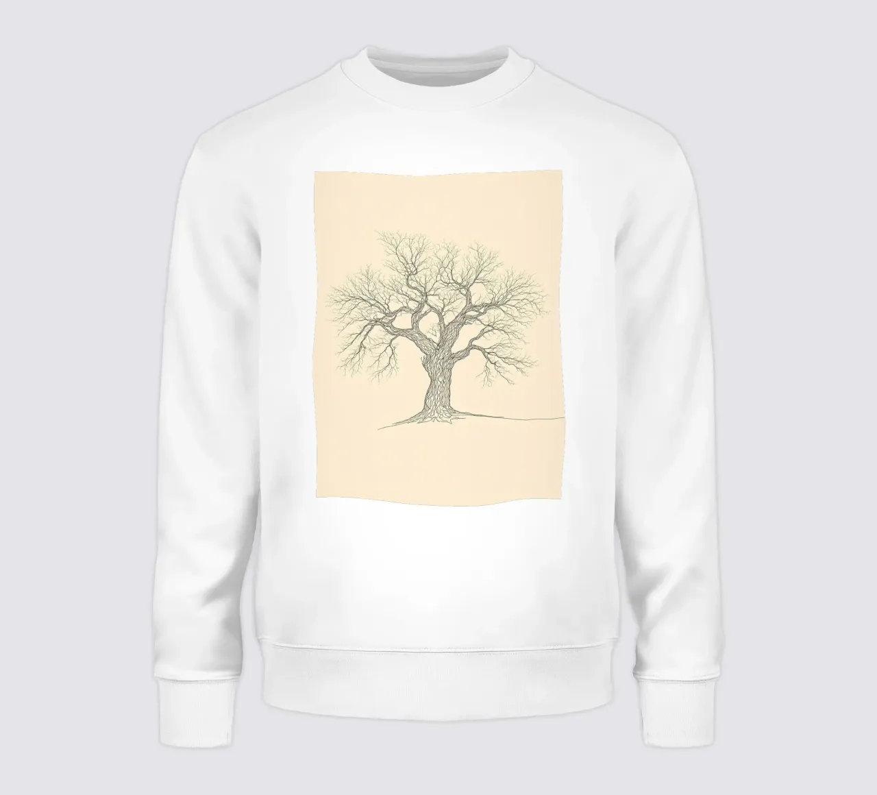 Albero nudo Disegno minimalista di arte lineare felpa da Viv Line Art