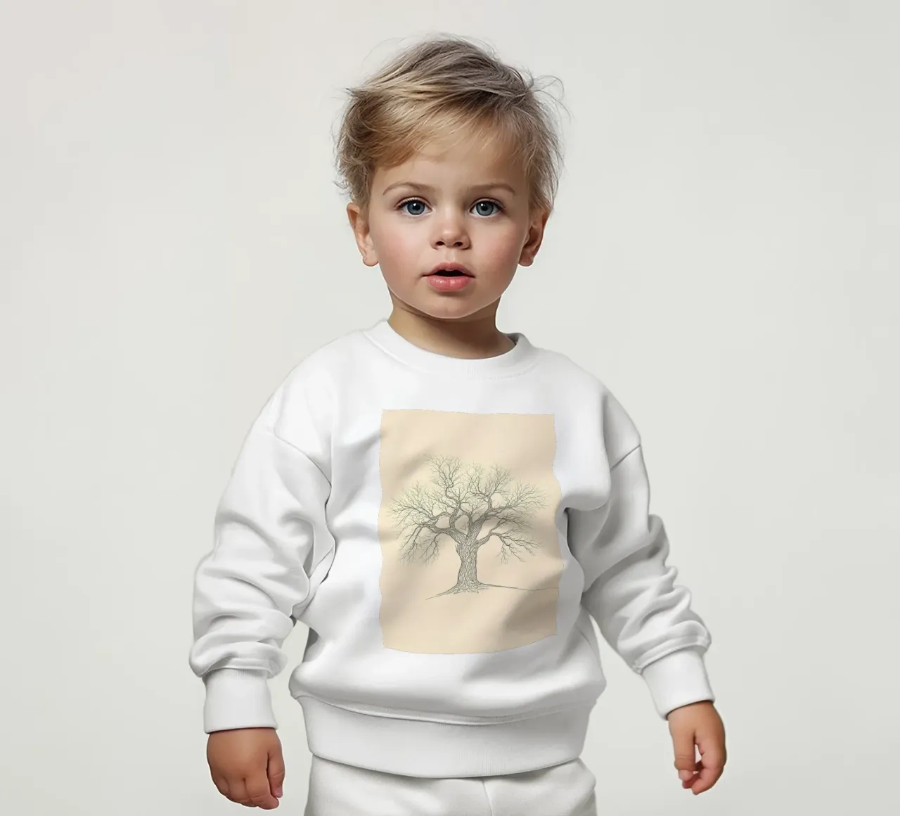 Arbre dénudé Dessin au trait minimaliste sweat pour bébé de Viv Line Art
