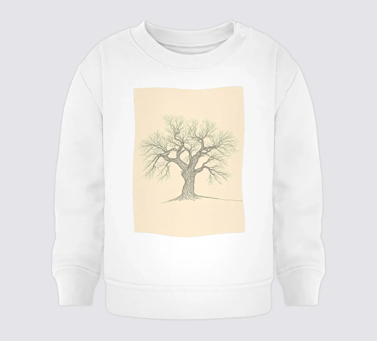 Arbre dénudé Dessin au trait minimaliste sweat pour bébé de Viv Line Art