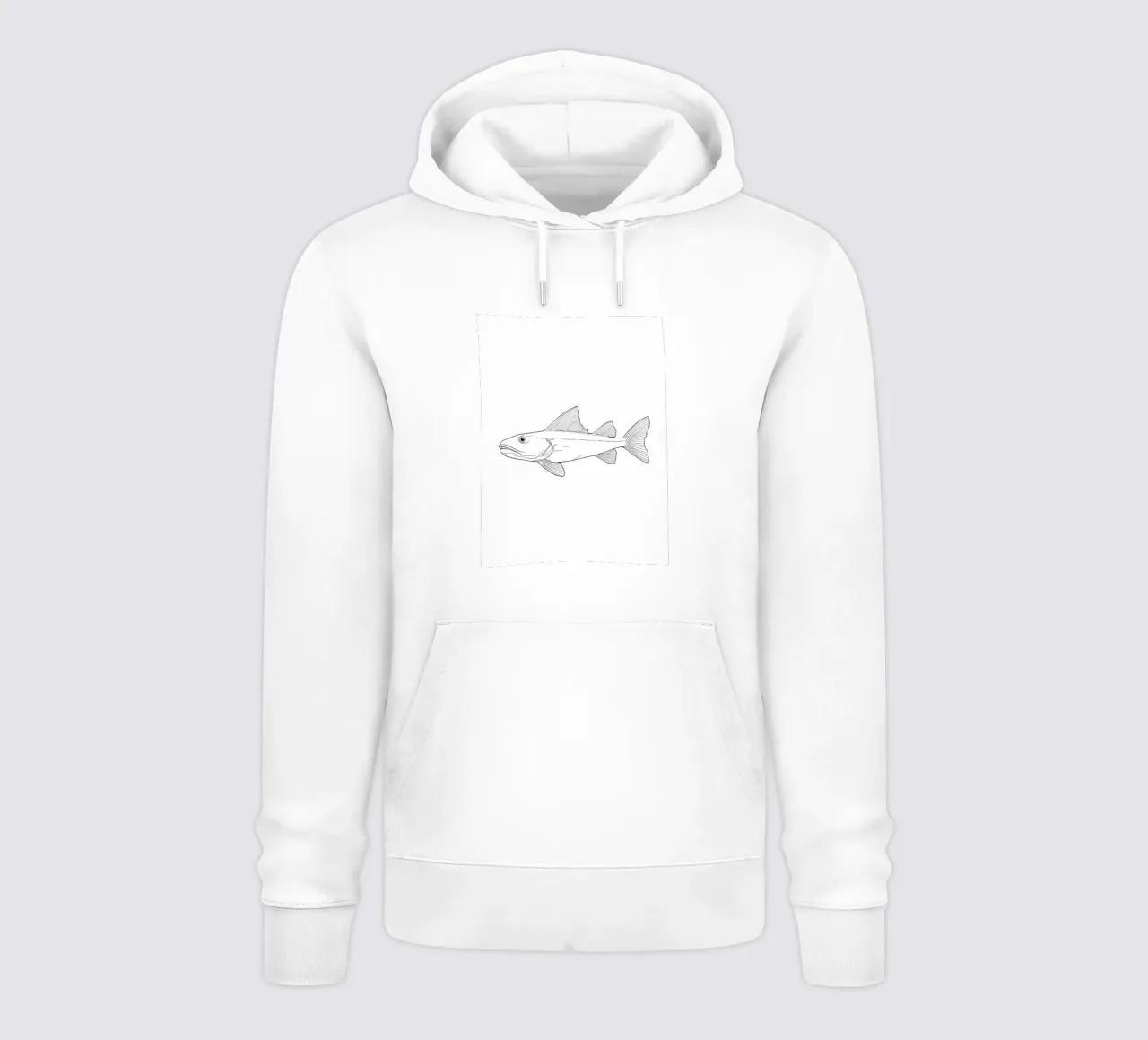 Pesce Disegno lineare minimalista felpa con cappuccio da Viv Line Art
