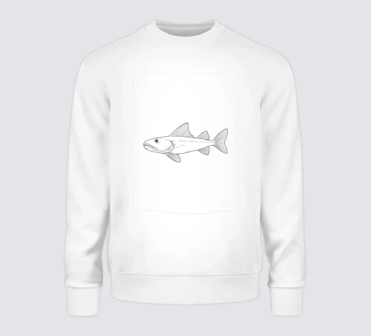Pesce Disegno lineare minimalista felpa da Viv Line Art