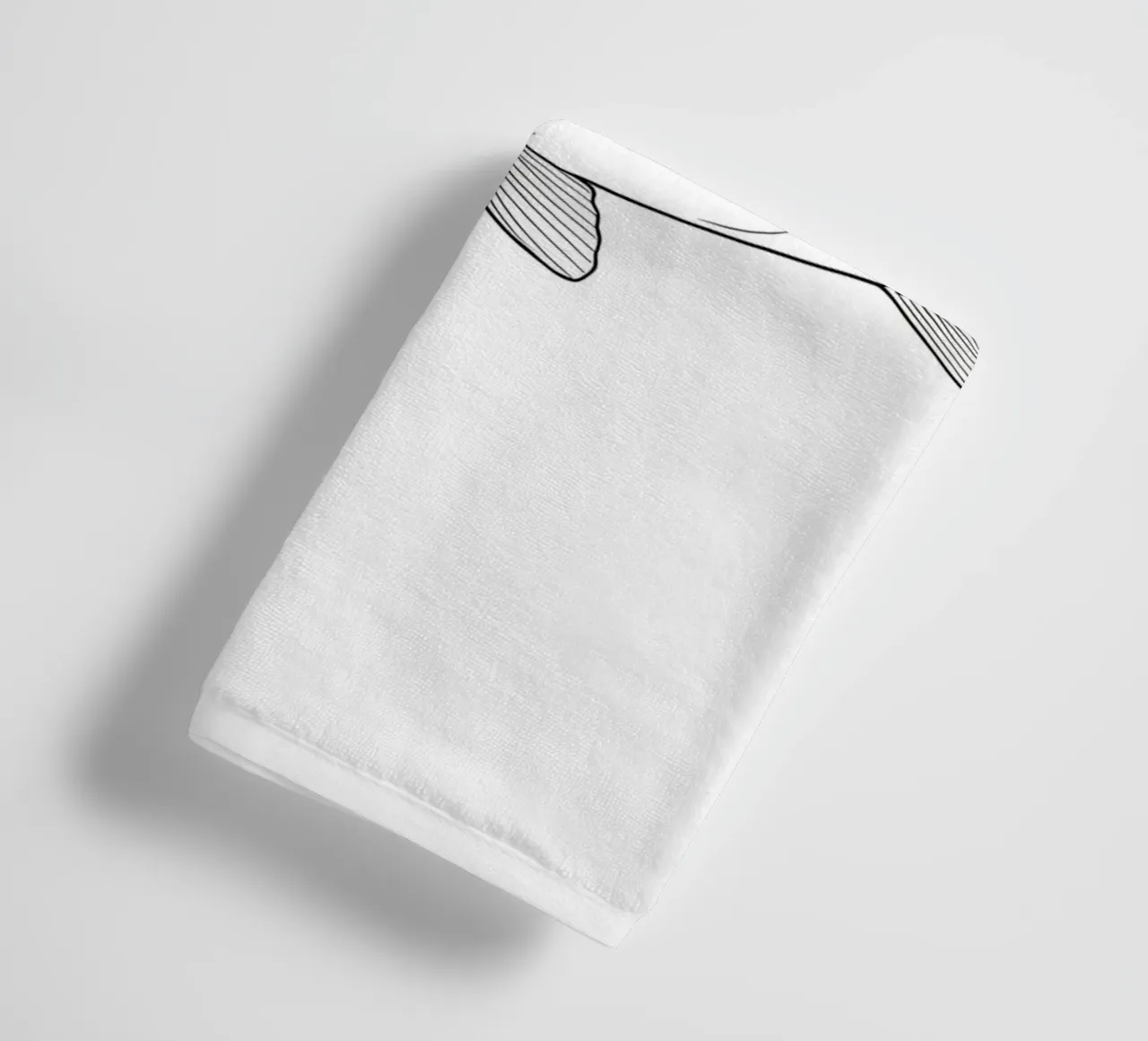 Poisson Dessin minimaliste au trait serviette de bain de Viv Line Art