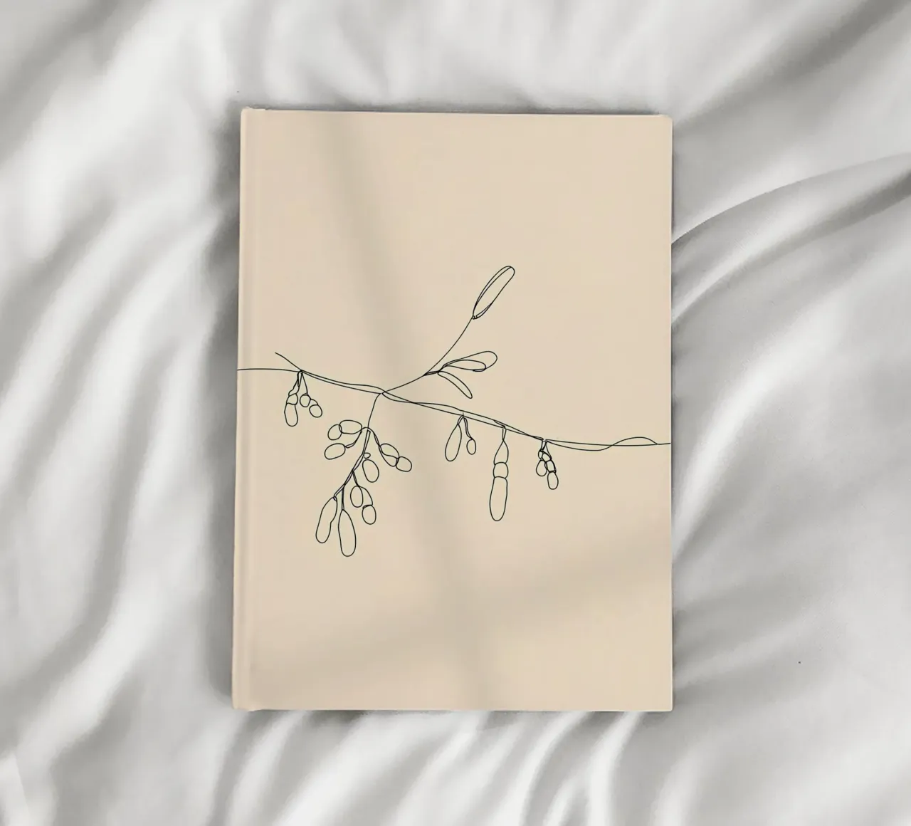 Feuilles et branches botaniques Dessin au trait minimaliste carnet de notes de Viv Line Art