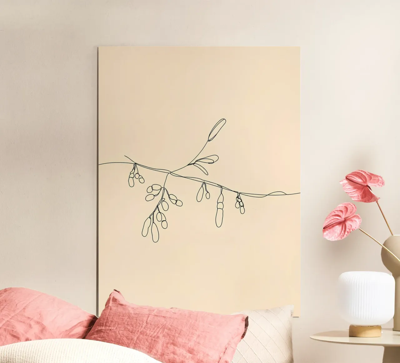 Feuilles et branches botaniques Dessin au trait minimaliste hahnemühle de Viv Line Art