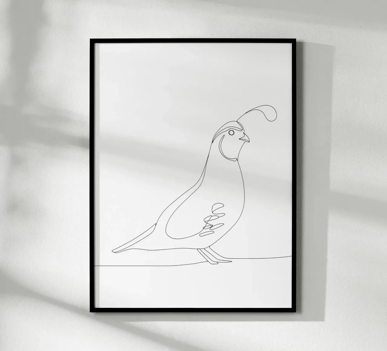 Quail Bird Minimalist Line Art Drawing hahnemühle by Viv Line Art