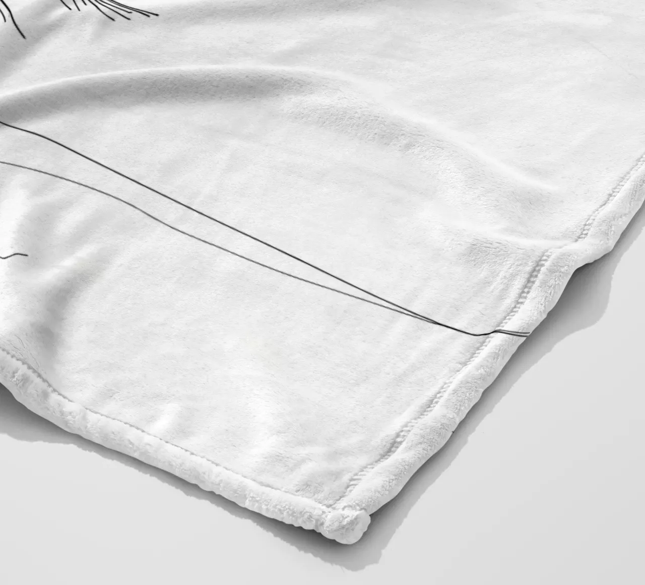 Single Tree Art Minimalist Line Drawing fleece blanket by Viv Line Art