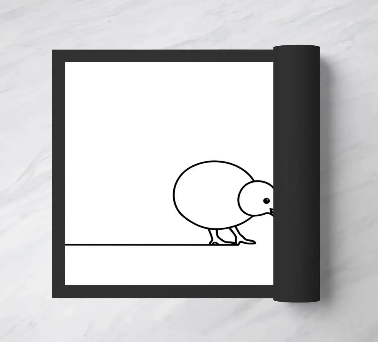 Uccello Kiwi Disegno lineare minimalista zerbino da Viv Line Art