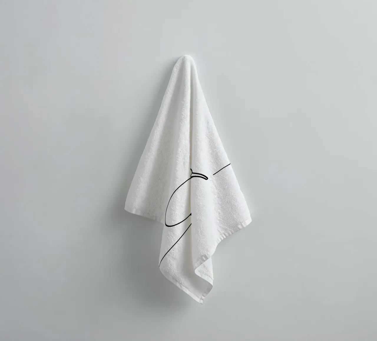 Kiwi Bird Minimalist Line Art Drawing towel by Viv Line Art