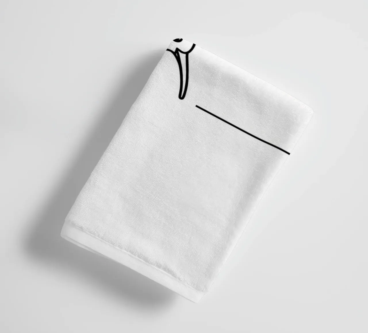 Kiwi Bird Minimalist Line Art Drawing towel by Viv Line Art