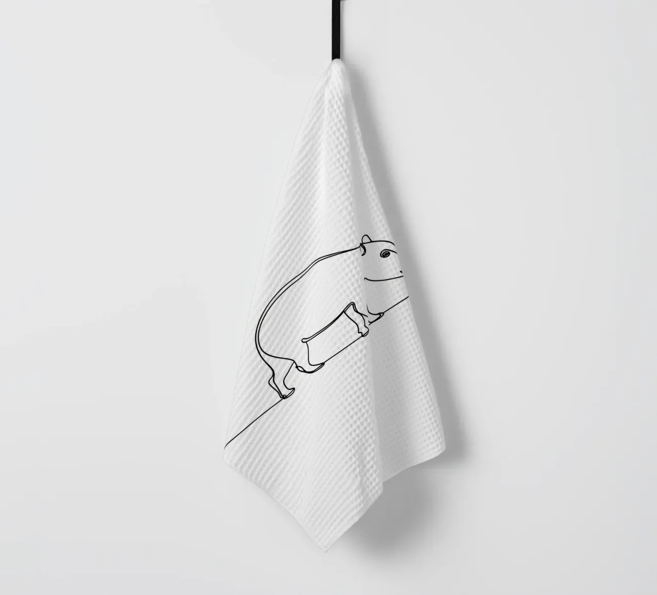 Tapir Dessin au trait minimaliste torchon de Viv Line Art