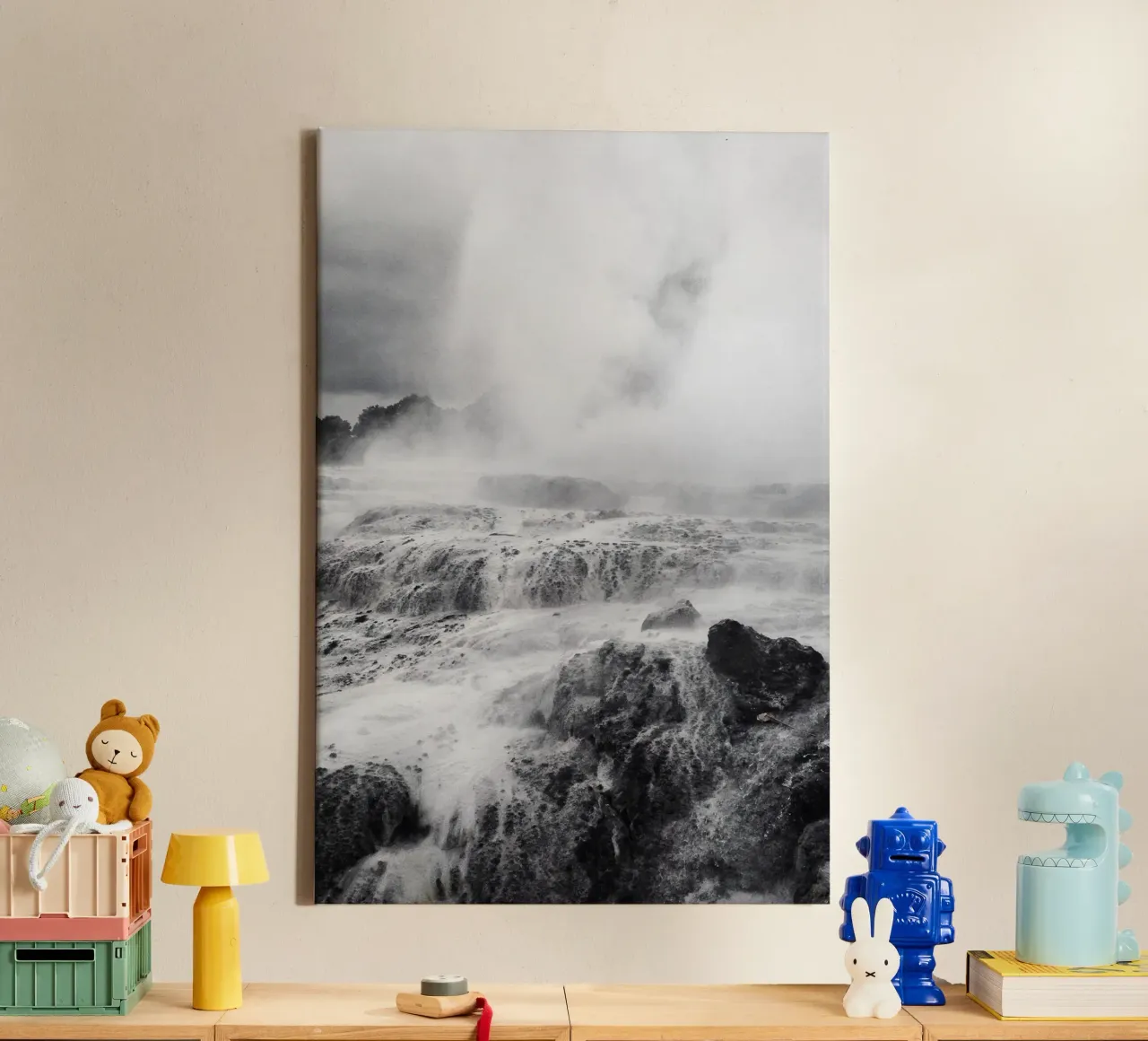 Thermal Pool canvas with Floater frame by Victoria Frost