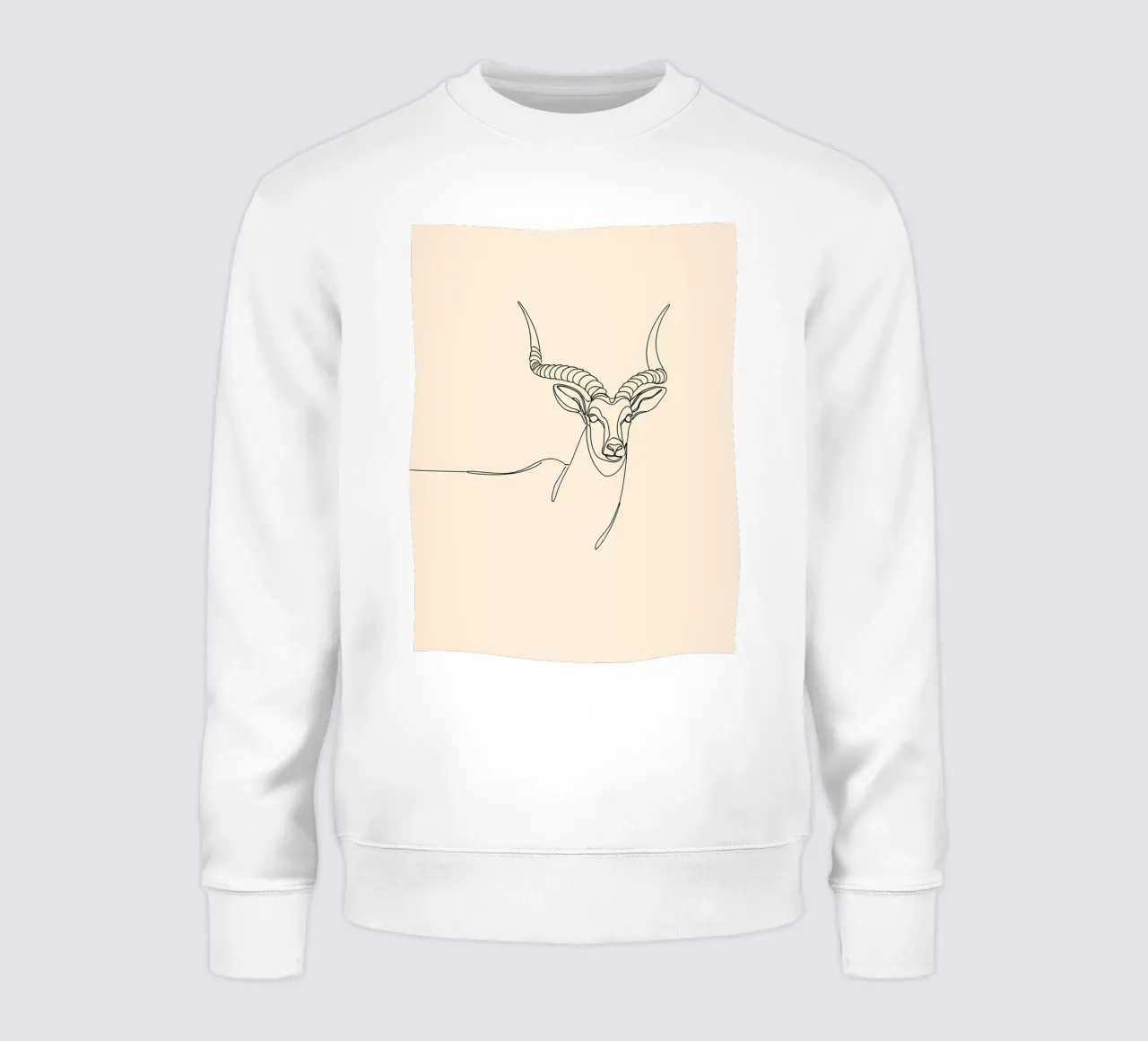 Antelope Minimalist Line Art Drawing sweatshirt by Viv Line Art