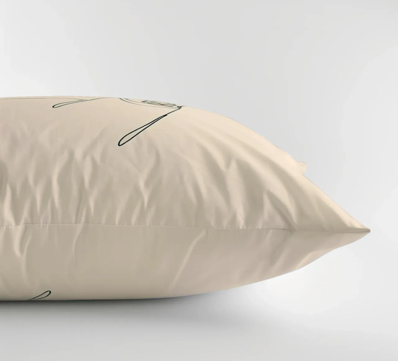 Antelope Minimalist Line Art Drawing decorative cushion by Viv Line Art