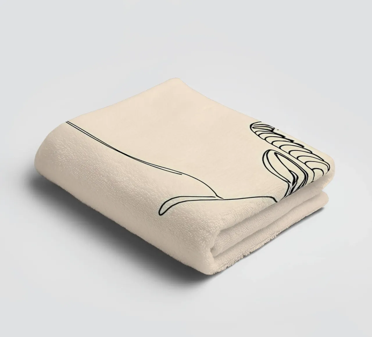 Antelope Minimalist Line Art Drawing towel by Viv Line Art