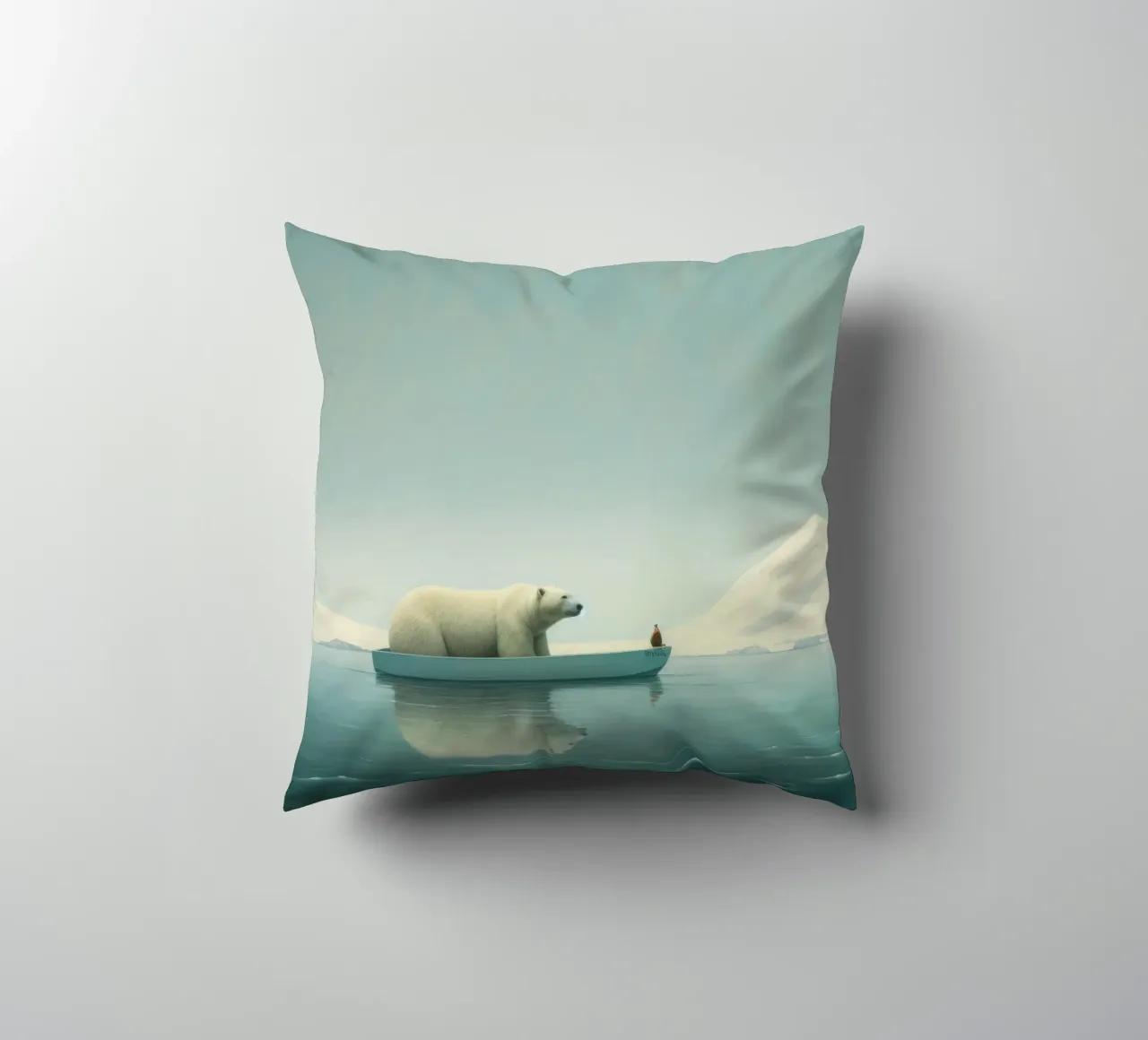 Orso polare minimale 3 cuscino da Minimal Animal Art