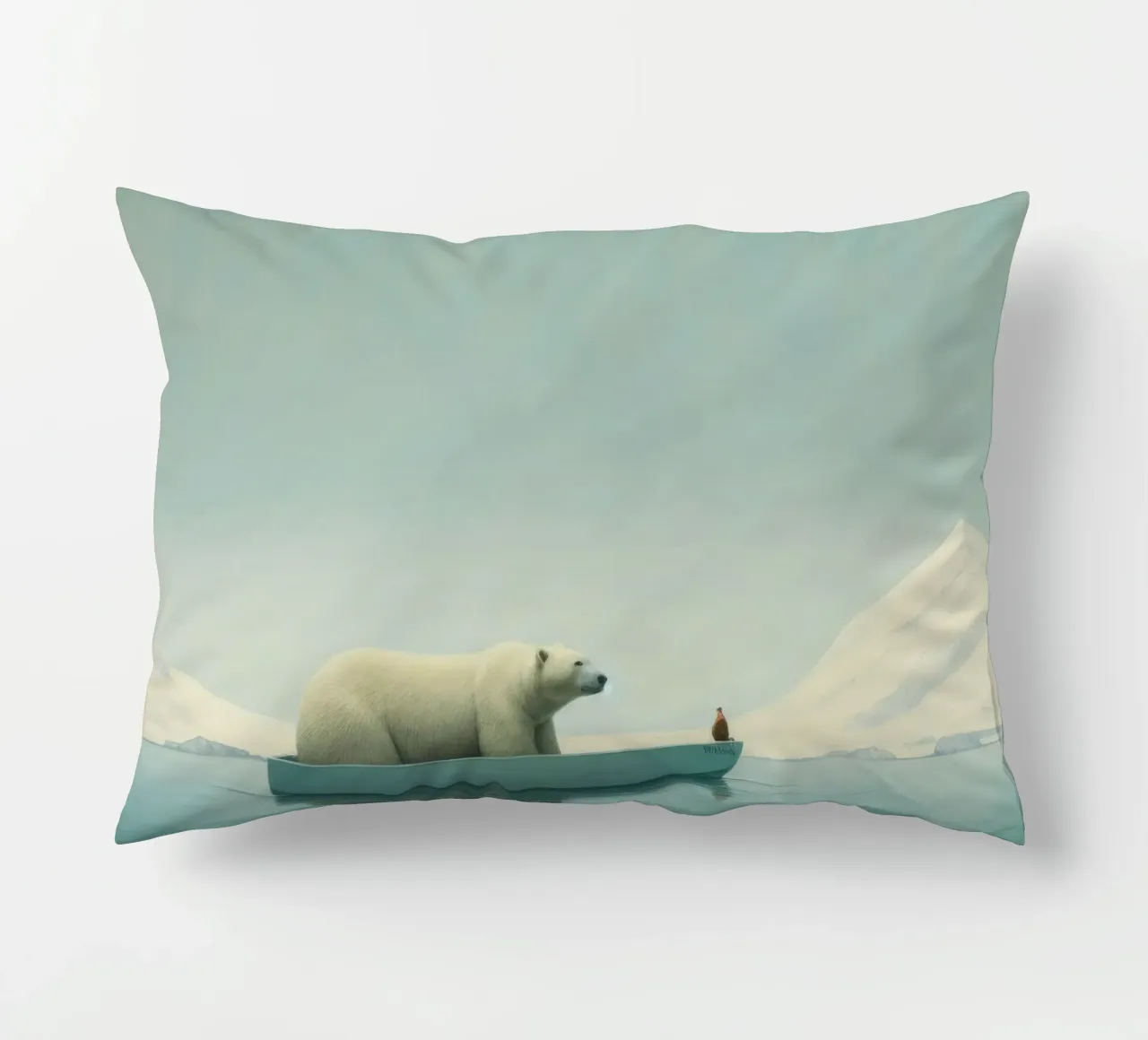 Orso polare minimale 3 cuscino da Minimal Animal Art