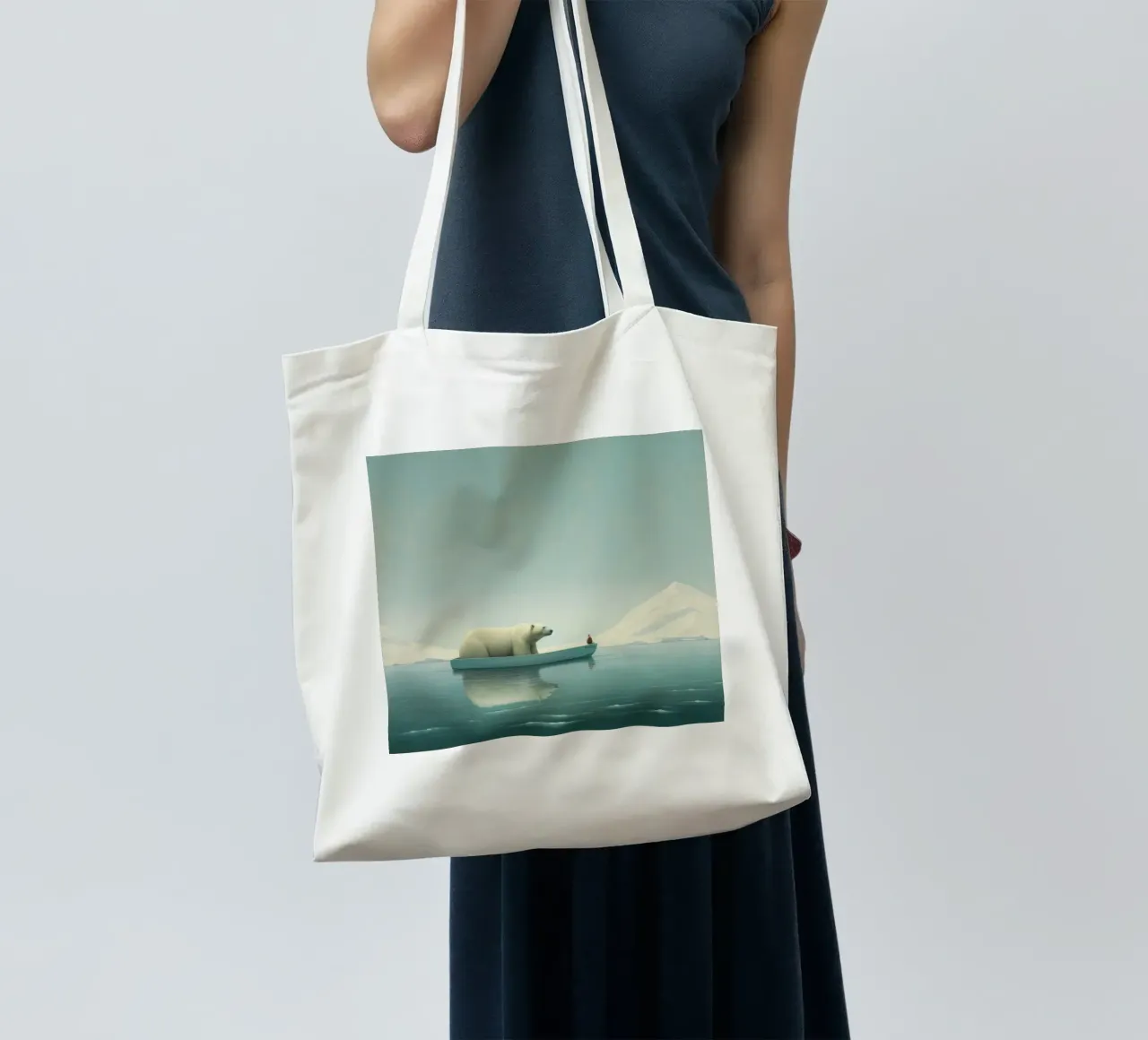 Orso polare minimale 3 borsa in juta da Minimal Animal Art