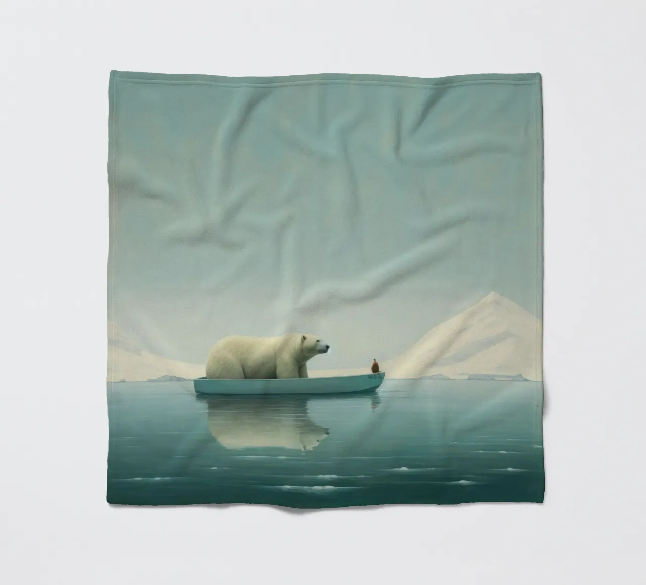 Orso polare minimale 3 coperta in pile da Minimal Animal Art
