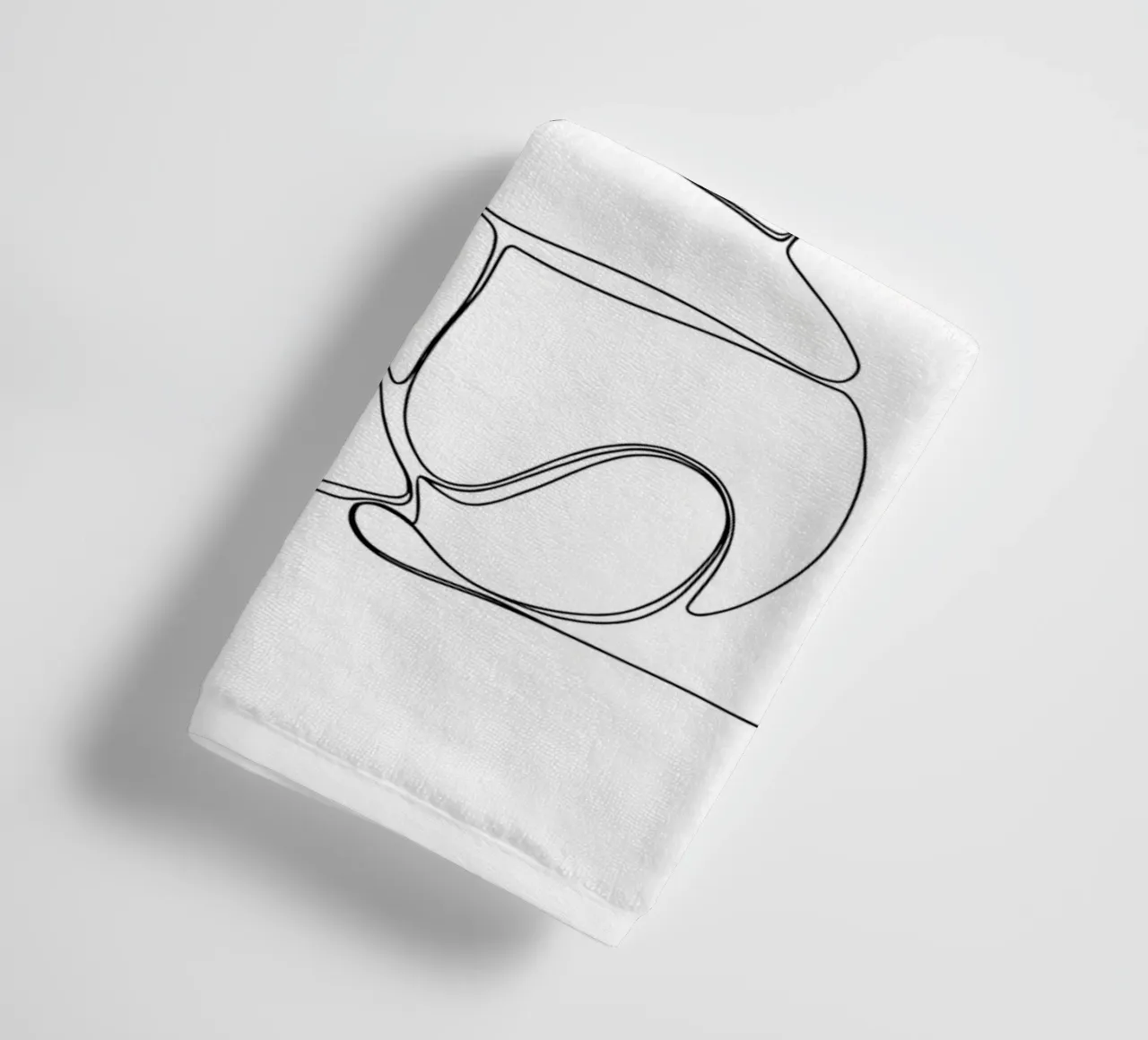 Two Koalas Hugging Minimalist Line Art Drawing towel by Viv Line Art