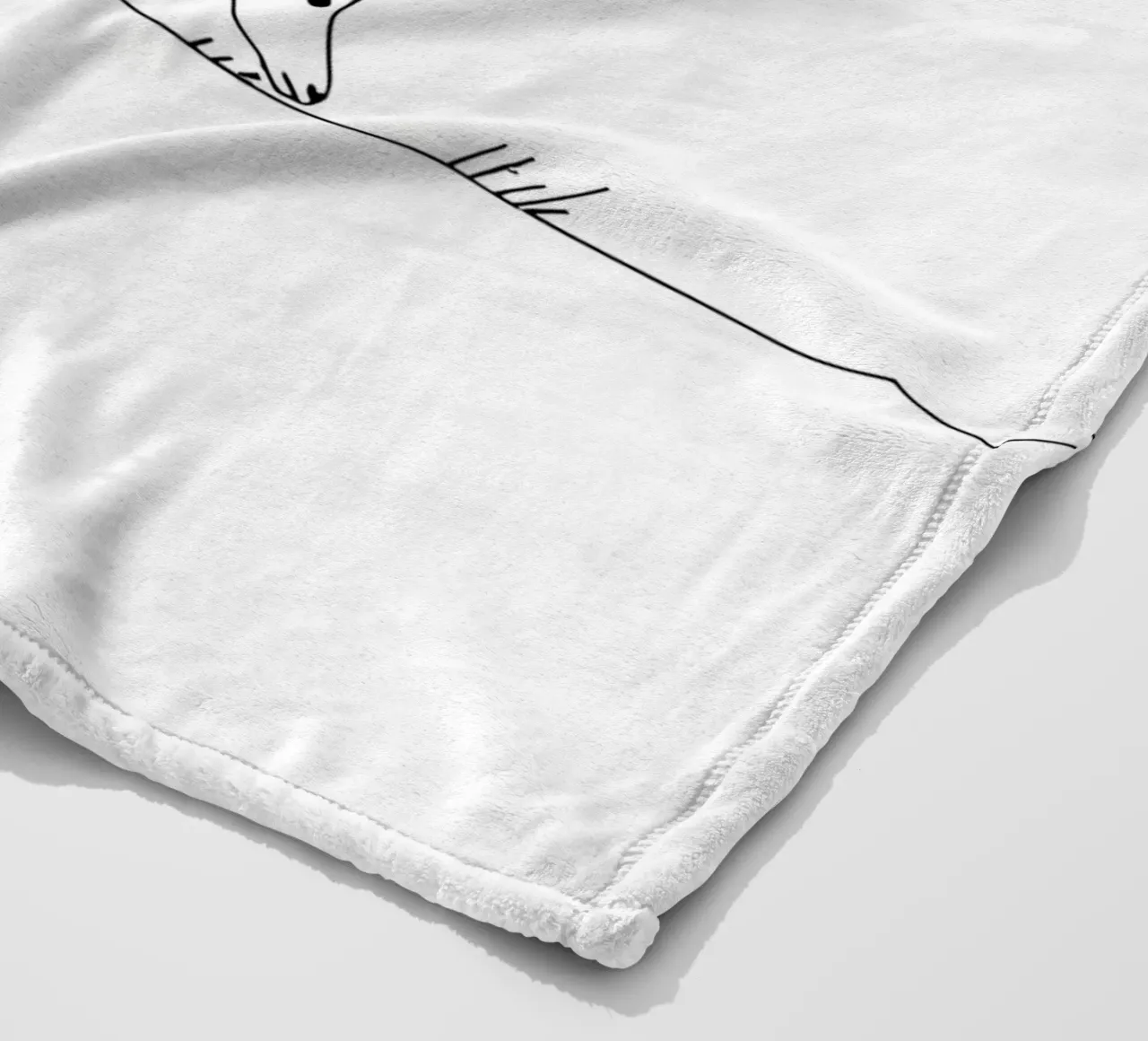Antilope grasen Minimalist Line Art Zeichnung Fleecedecke von Viv Line Art