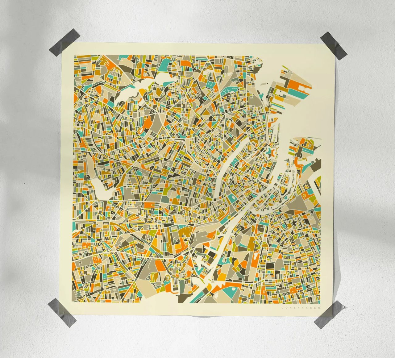 Copenhagen Map poster by Jazzberry Blue