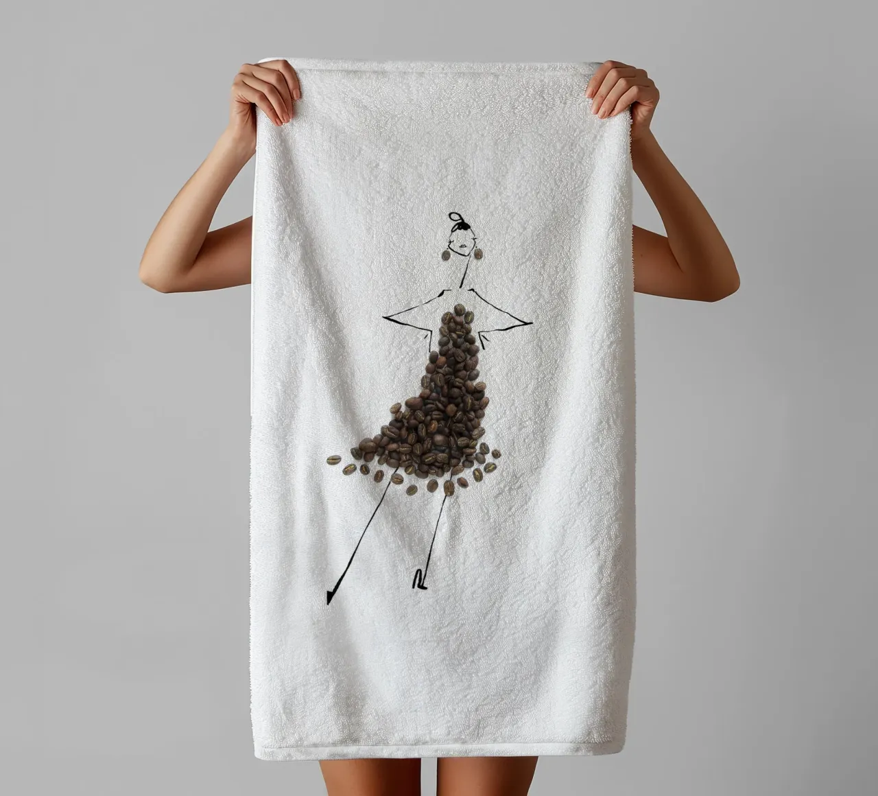 Cafe towel by Gretchen Roehrs