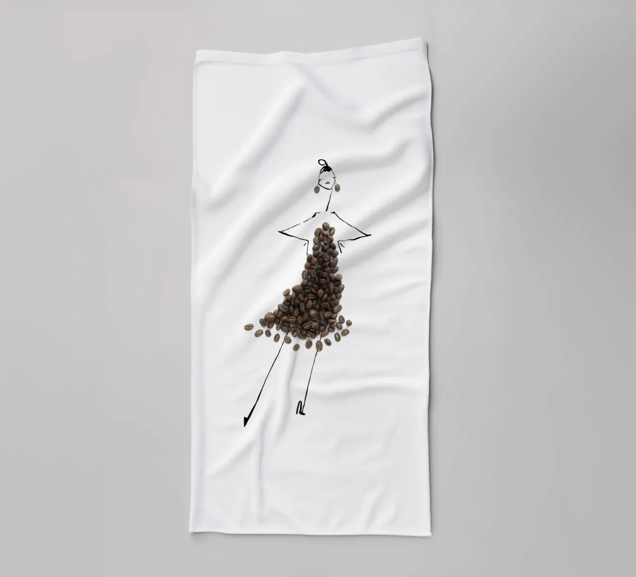 Cafe towel by Gretchen Roehrs