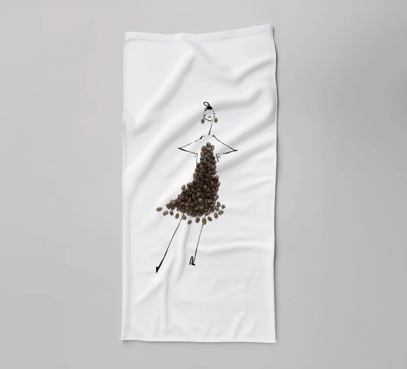 Cafe towel by Gretchen Roehrs