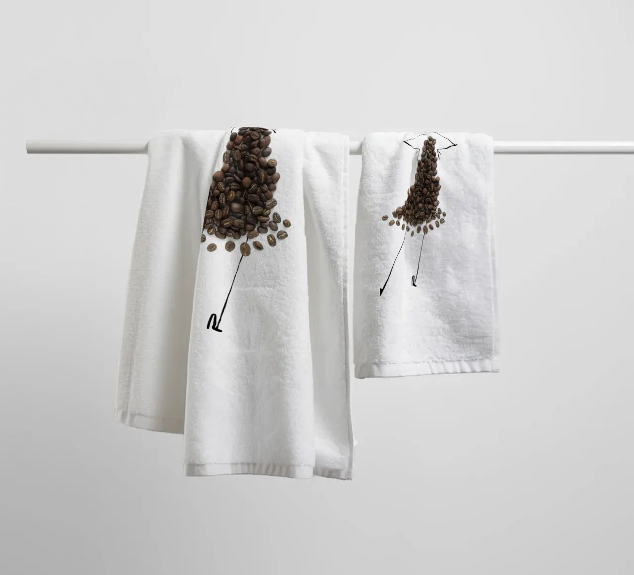 Cafe towel by Gretchen Roehrs