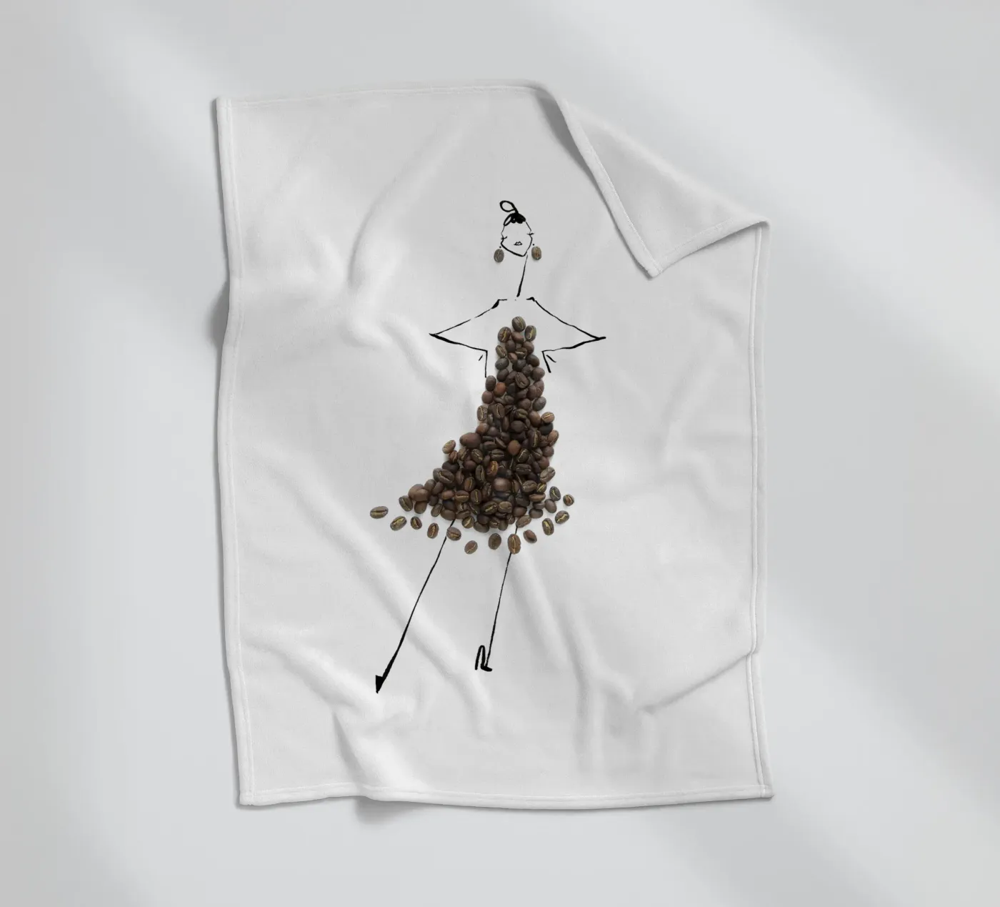 Cafe fleece blanket by Gretchen Roehrs