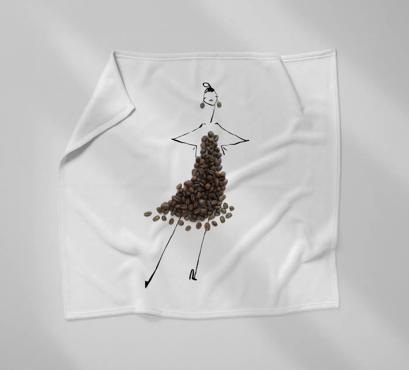 Cafe fleece blanket by Gretchen Roehrs