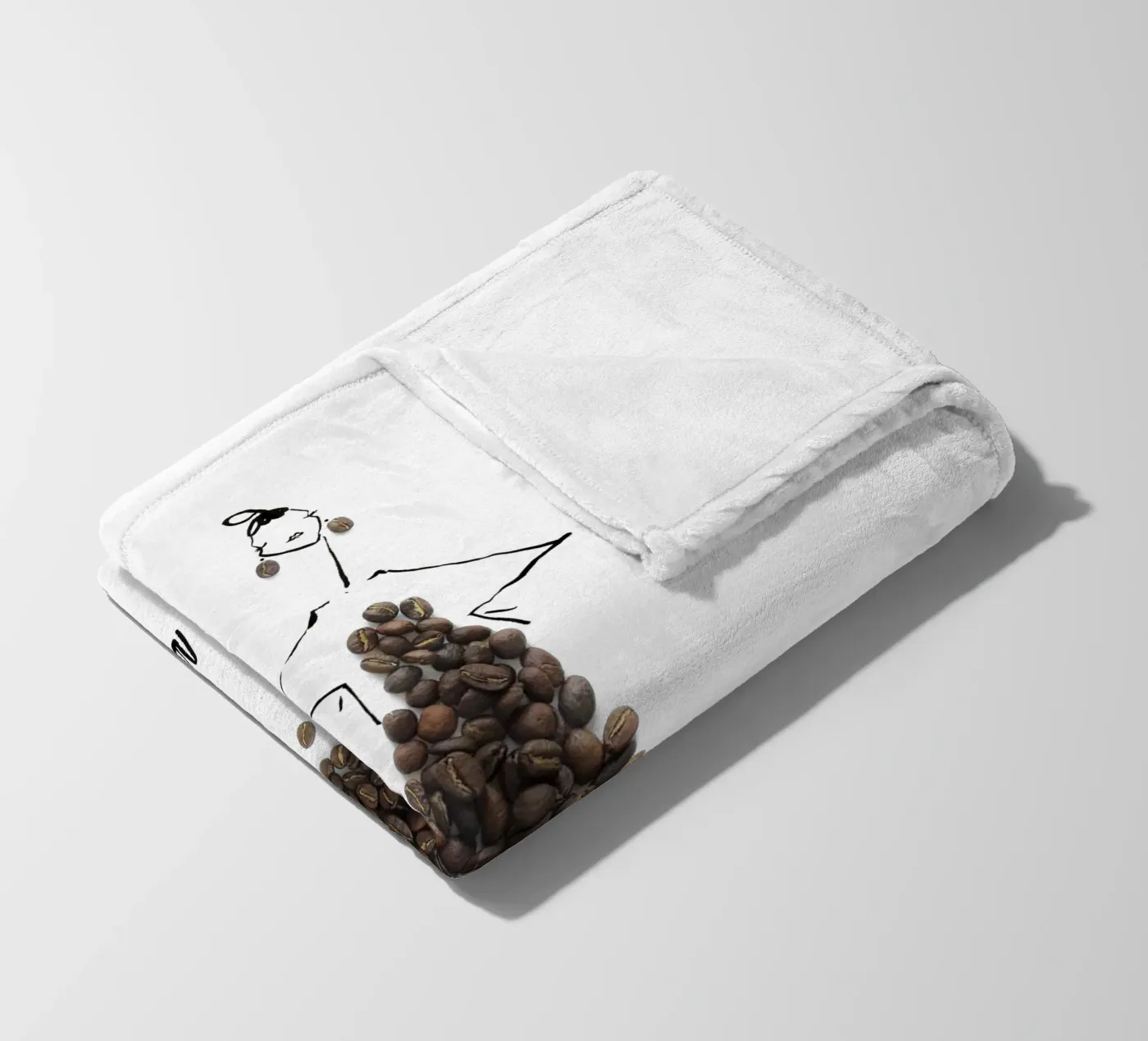 Cafe fleece blanket by Gretchen Roehrs