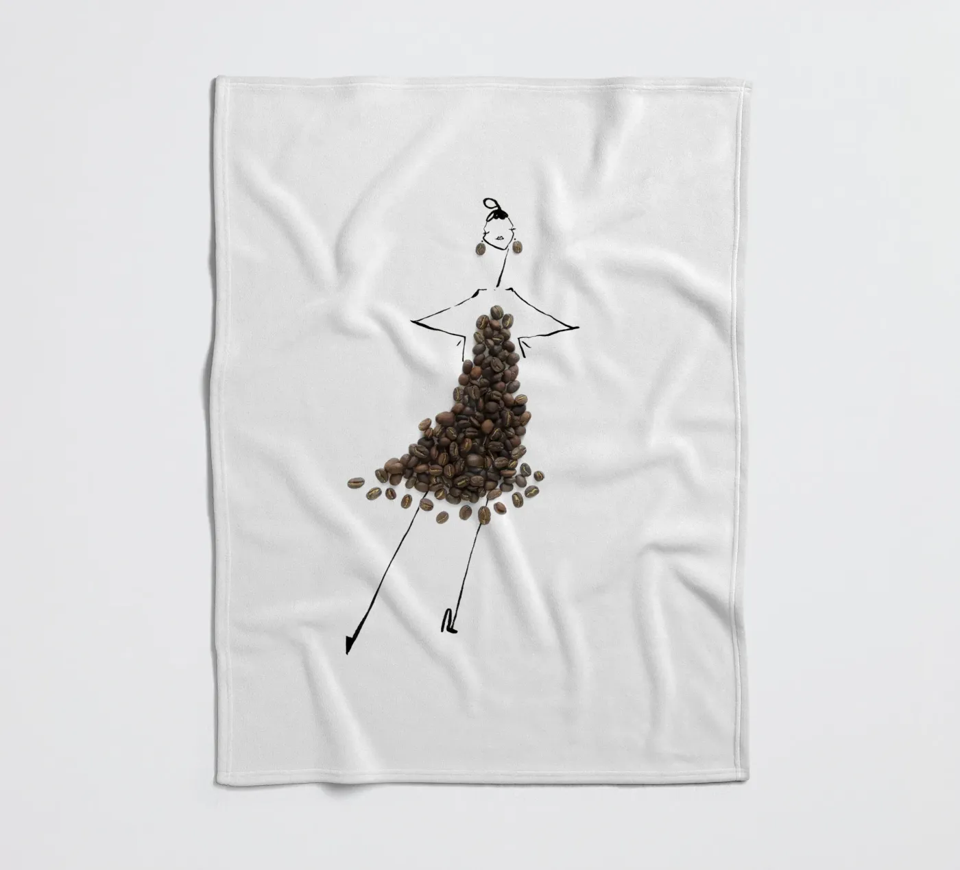 Cafe fleece blanket by Gretchen Roehrs
