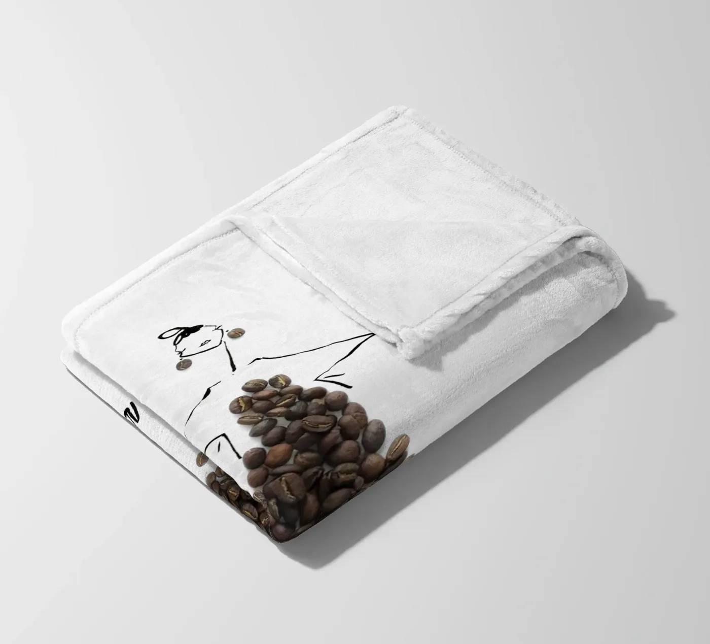 Cafe fleece blanket by Gretchen Roehrs