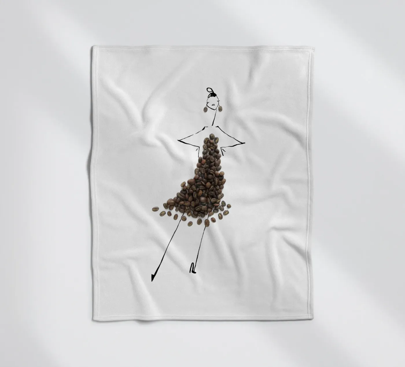 Cafe fleece blanket by Gretchen Roehrs