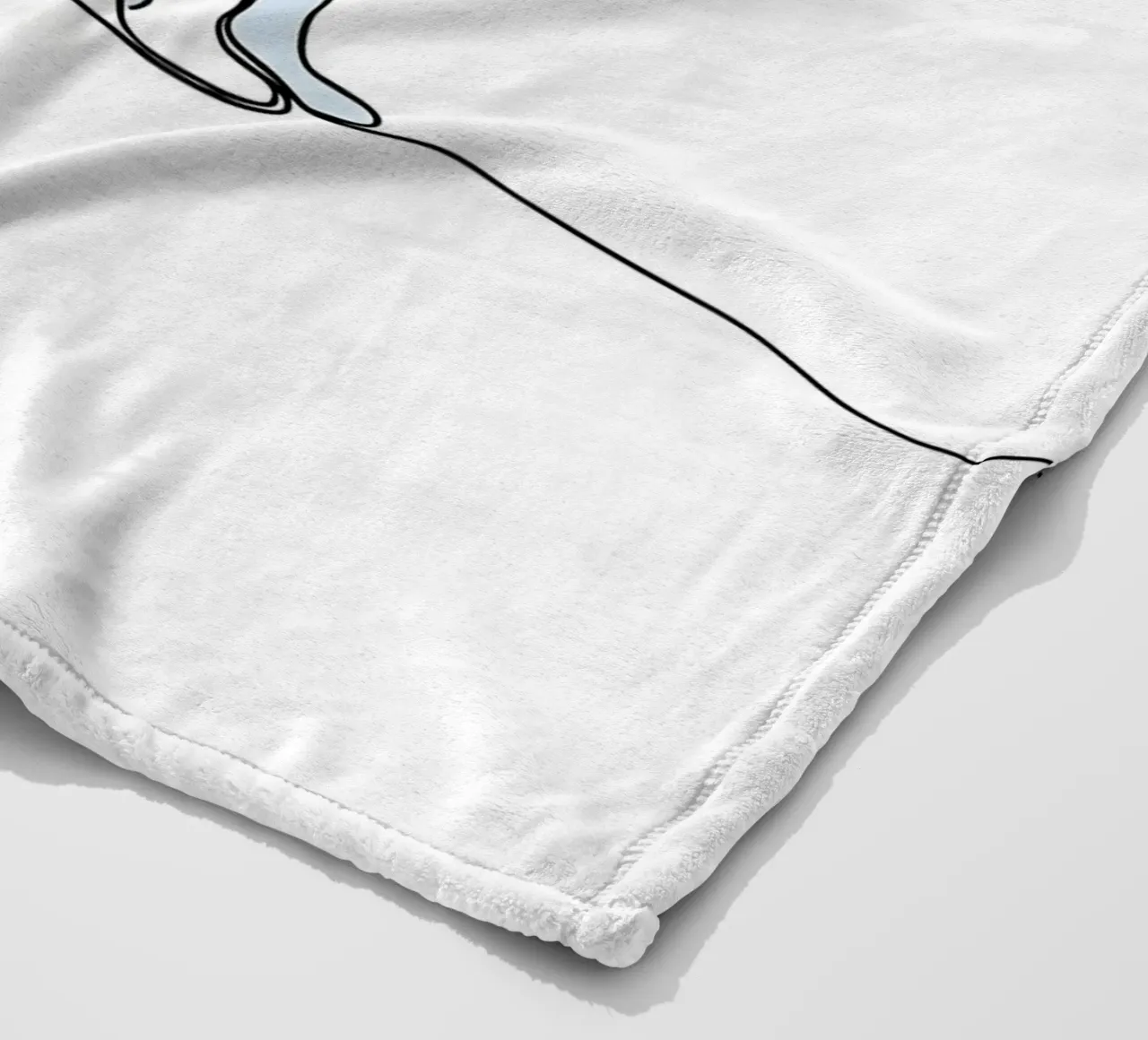 Orso polare in piedi Disegno lineare minimalista coperta in pile da Viv Line Art