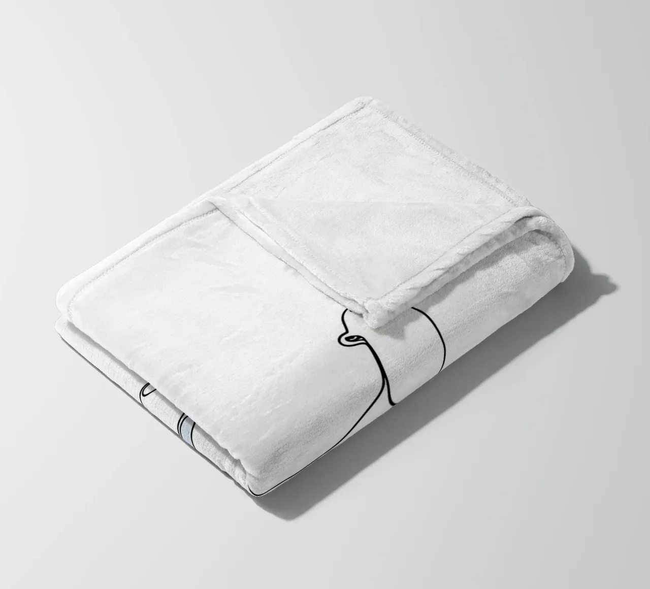 Orso polare in piedi Disegno lineare minimalista coperta in pile da Viv Line Art