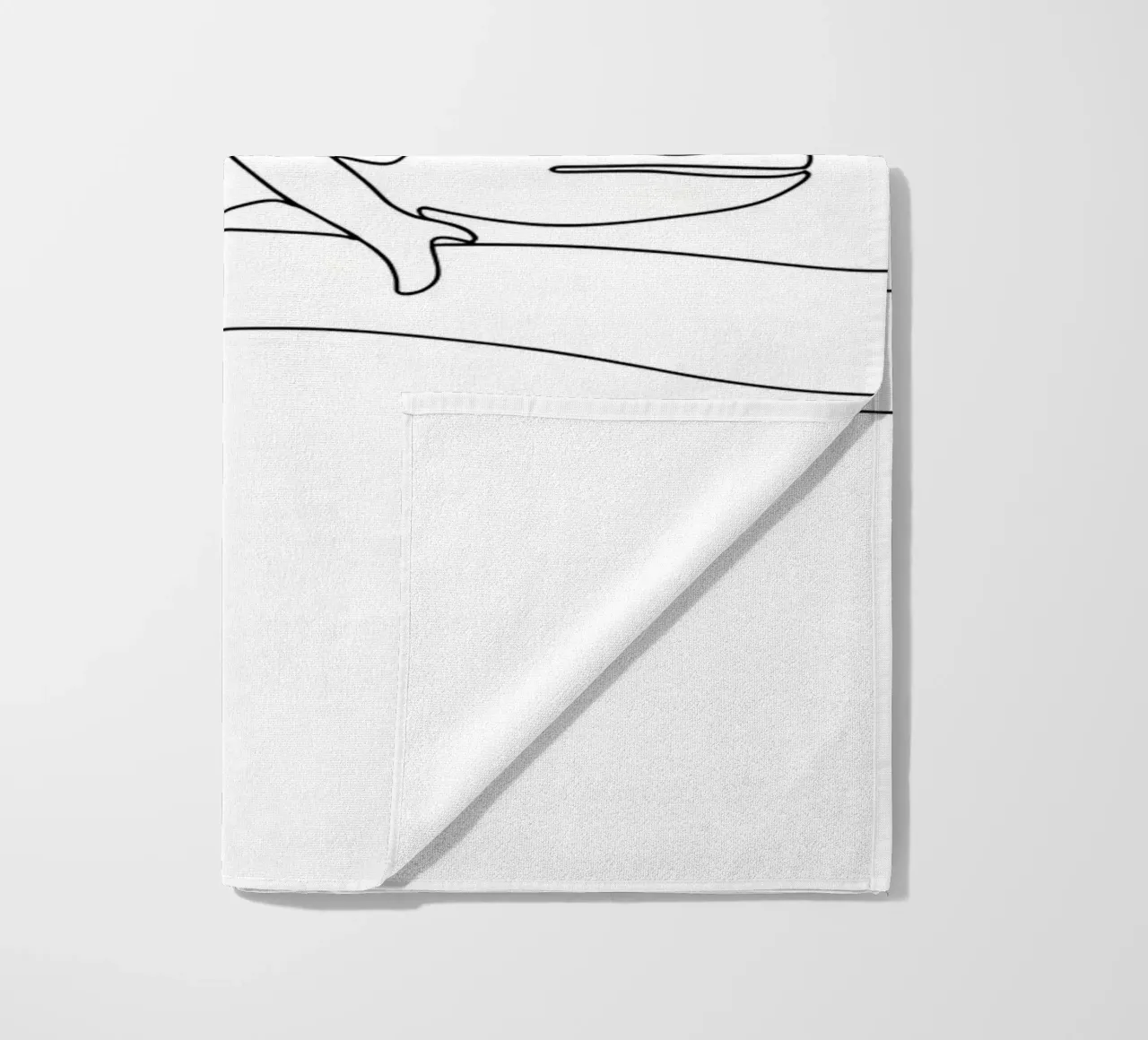 Chameleon on a Branch Minimalist Line Art Drawing beach towel by Viv Line Art