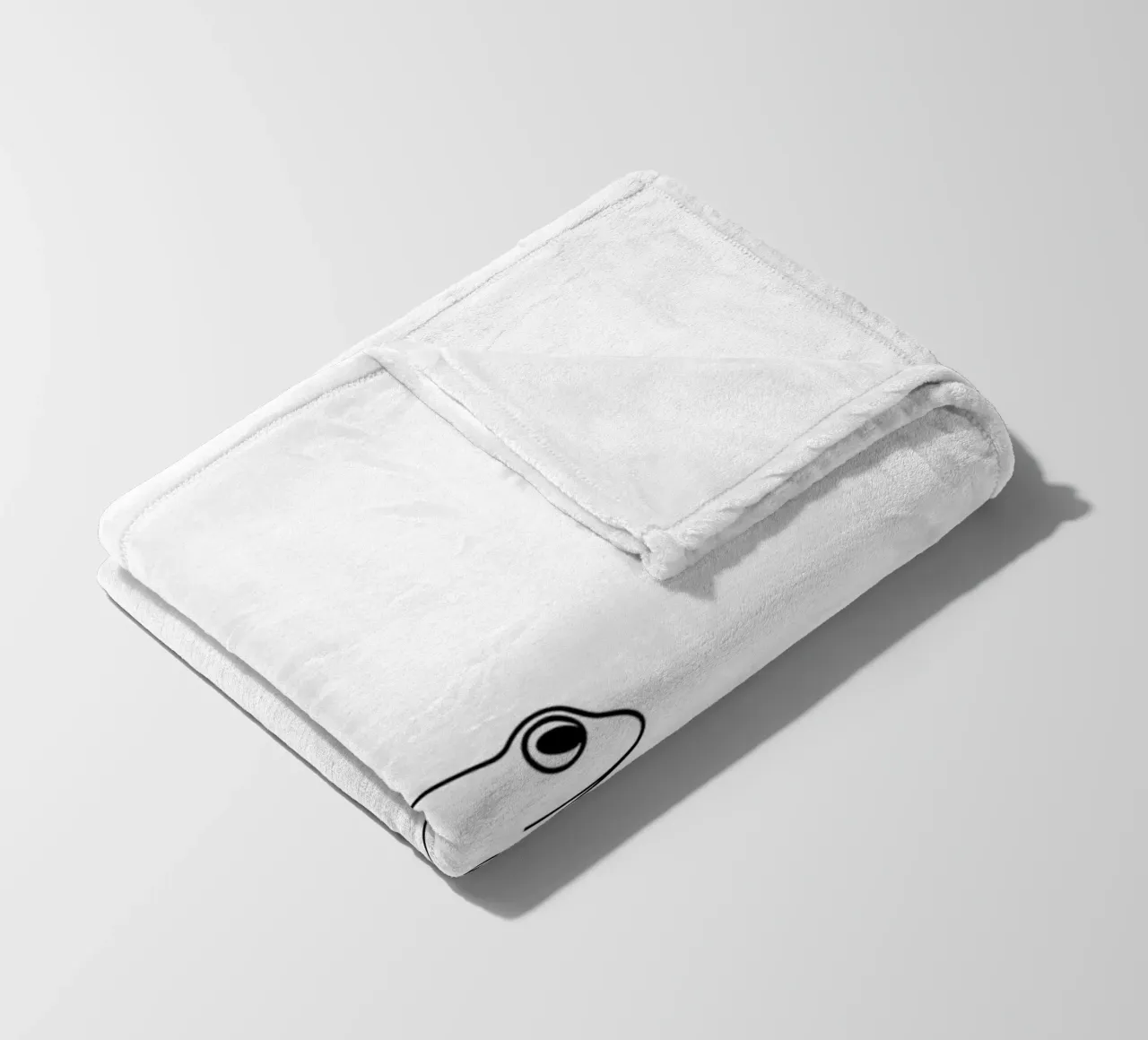 Frog Hopping Minimalist Line Art Drawing fleece blanket by Viv Line Art
