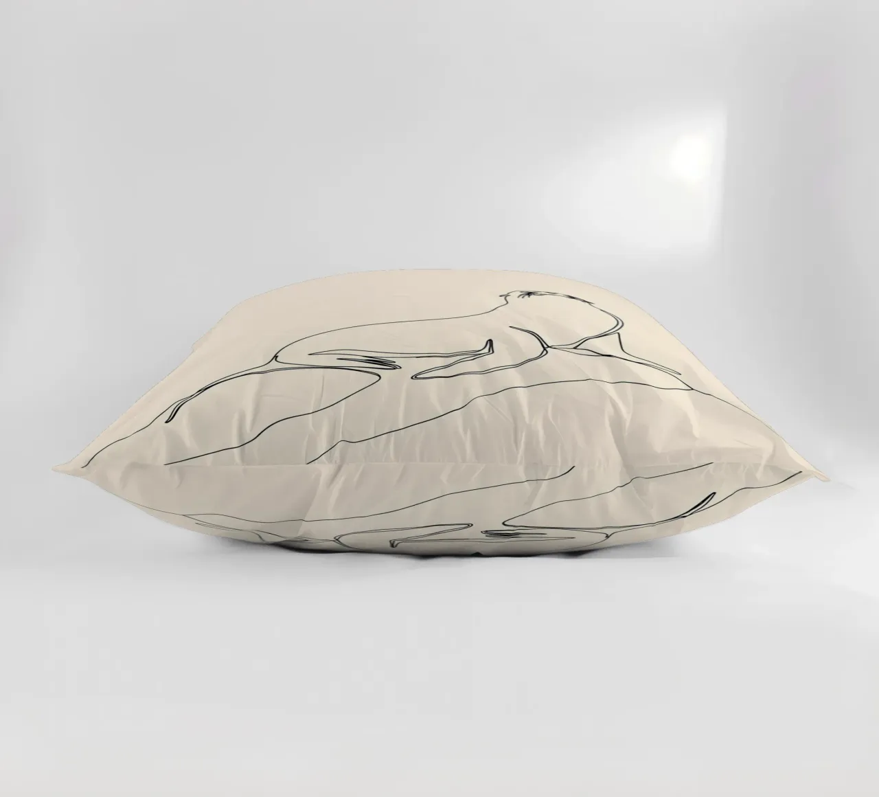 Sigillo sulla roccia Disegno lineare minimalista cuscino da Viv Line Art