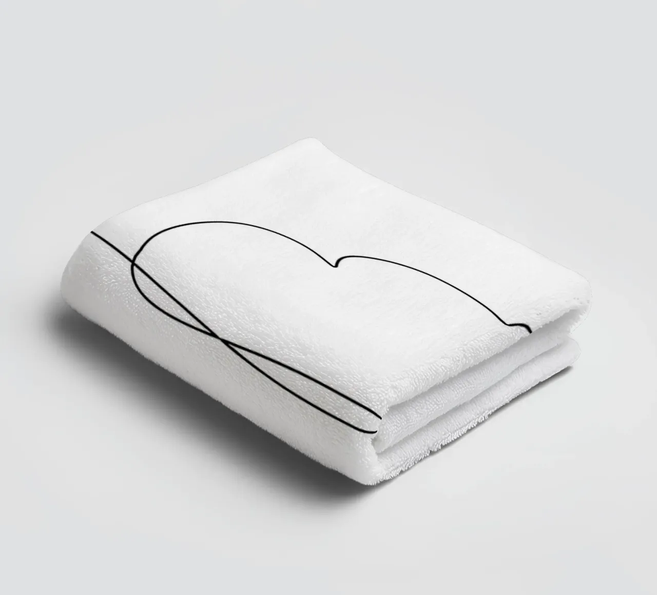 Single Line Cloud Minimalist Art Drawing towel by Viv Line Art