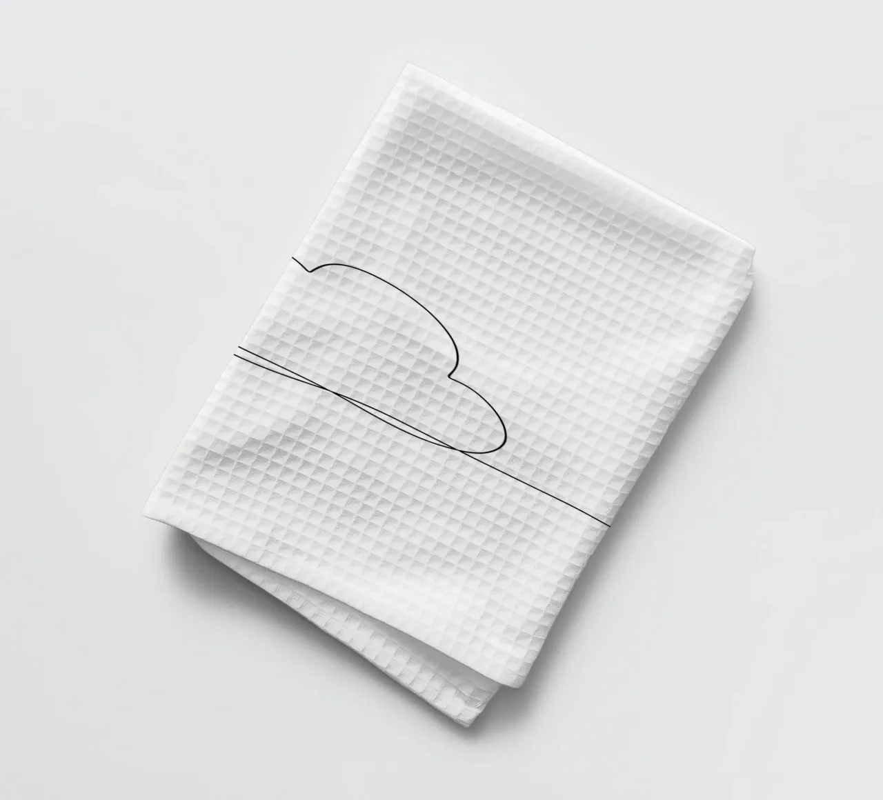 Disegno artistico minimalista di una singola linea di nuvole canovaccio da cucina da Viv Line Art