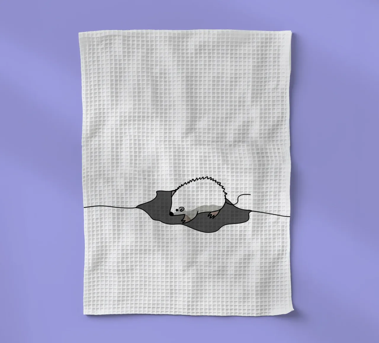 Souris vers le trou Dessin au trait minimaliste torchon de Viv Line Art