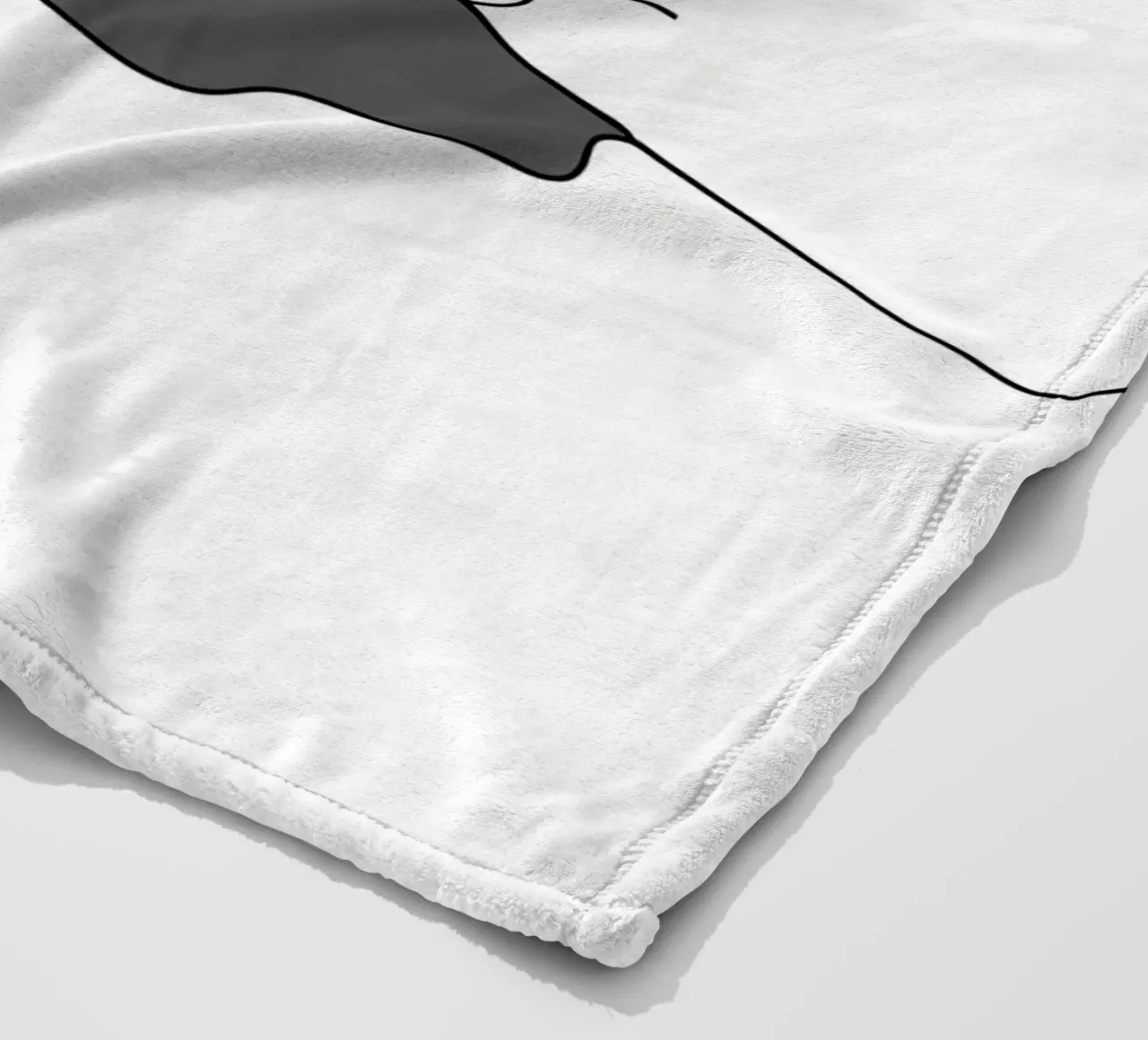 Maus in Richtung des Lochs Minimalist Line Art Zeichnung Fleecedecke von Viv Line Art